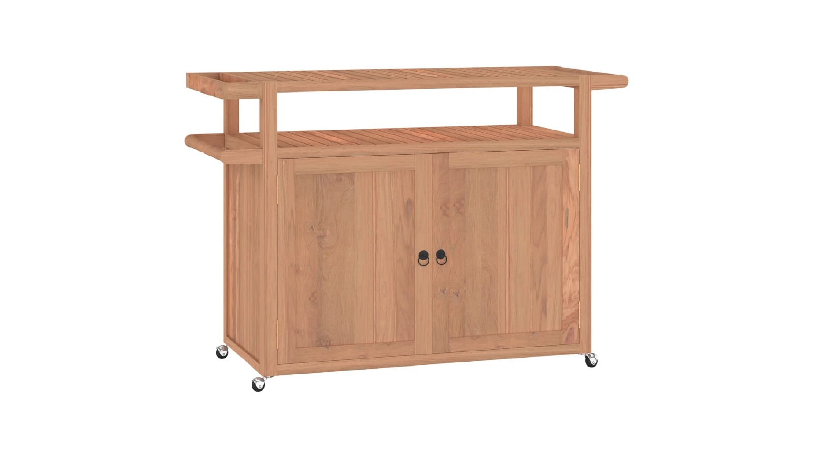 vidaXL Solid Wood Teak Bar Cart - 120 x 50 x 90 cm