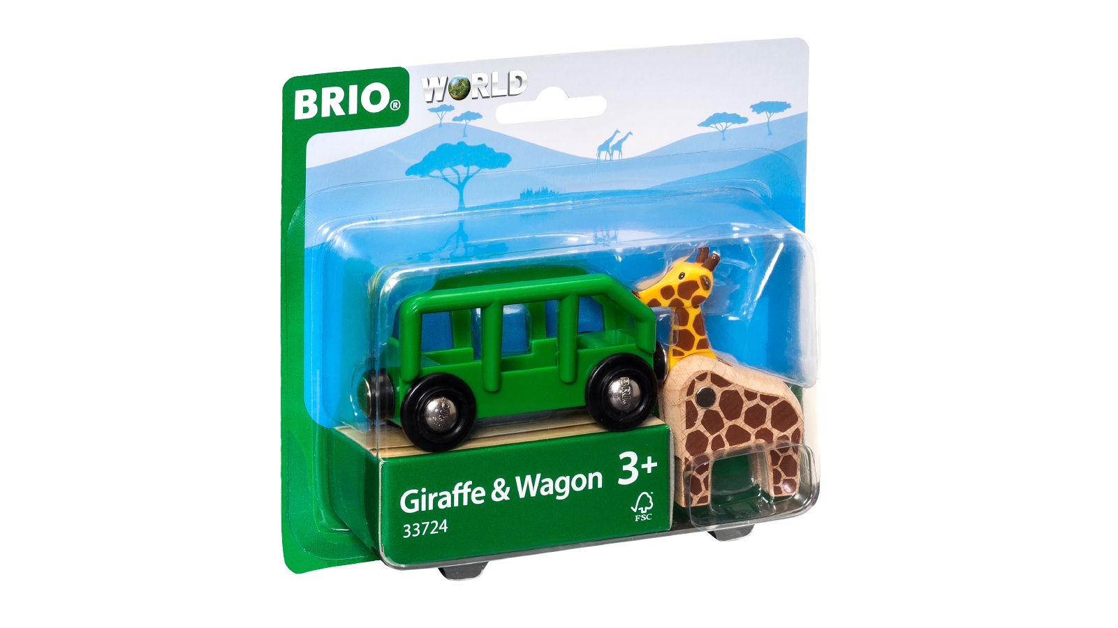 Brio 2-Piece Vehicle - Giraffe and Wagon