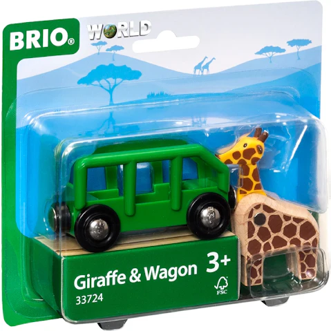 Brio 2-Piece Vehicle - Giraffe and Wagon
