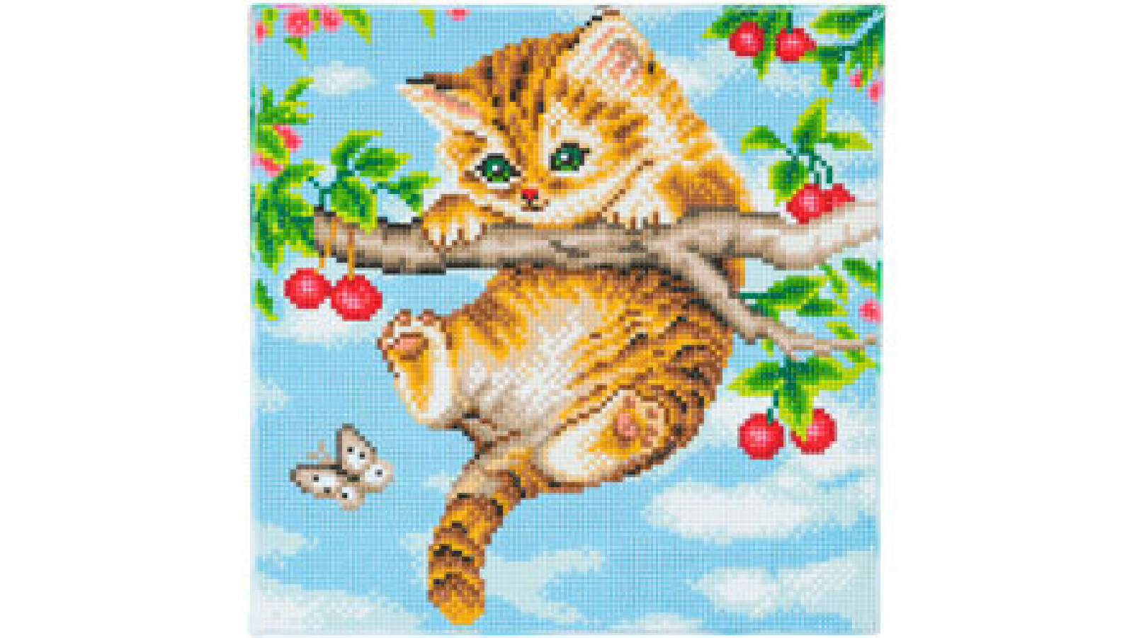 Craft Buddy Cherry Kitten Kit Crystal Art