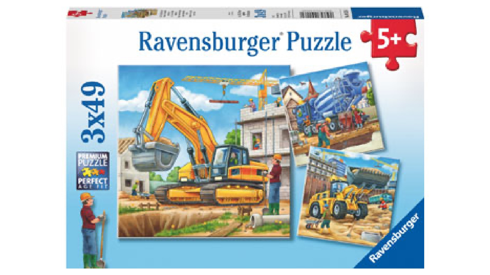 Ravensburger 3x49-Piece Construction Vehicle Puzzle