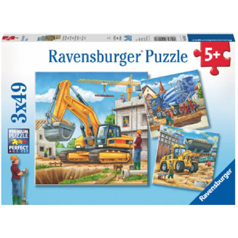 Ravensburger 3x49-Piece Construction Vehicle Puzzle