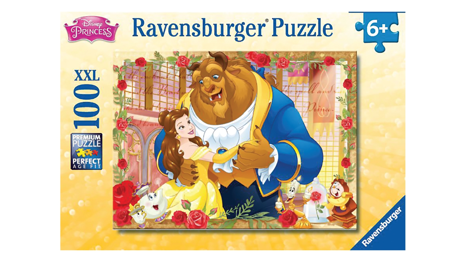 Ravensburger 100-Piece Disney Belle &Beast Puzzle Glitter