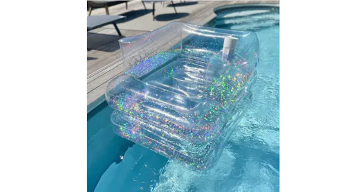 Sunnylife Inflatable Lilo Chair - Glitter | Harvey Norman