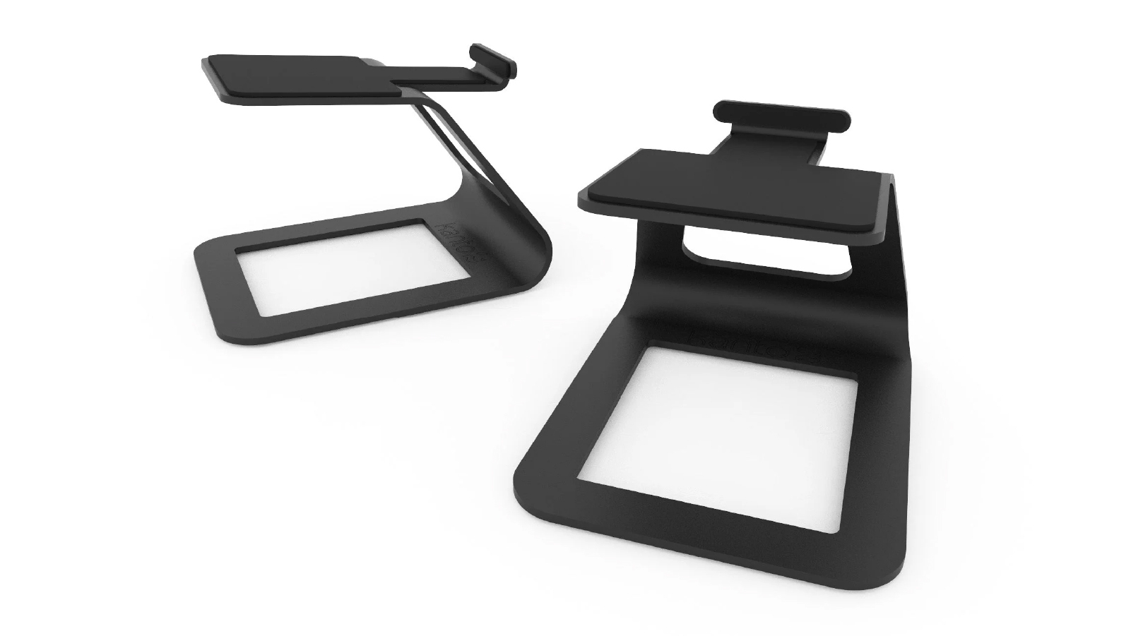 Kanto SE2 Pair of Elevated Desktop Speaker Stands for Small Speakers - Black