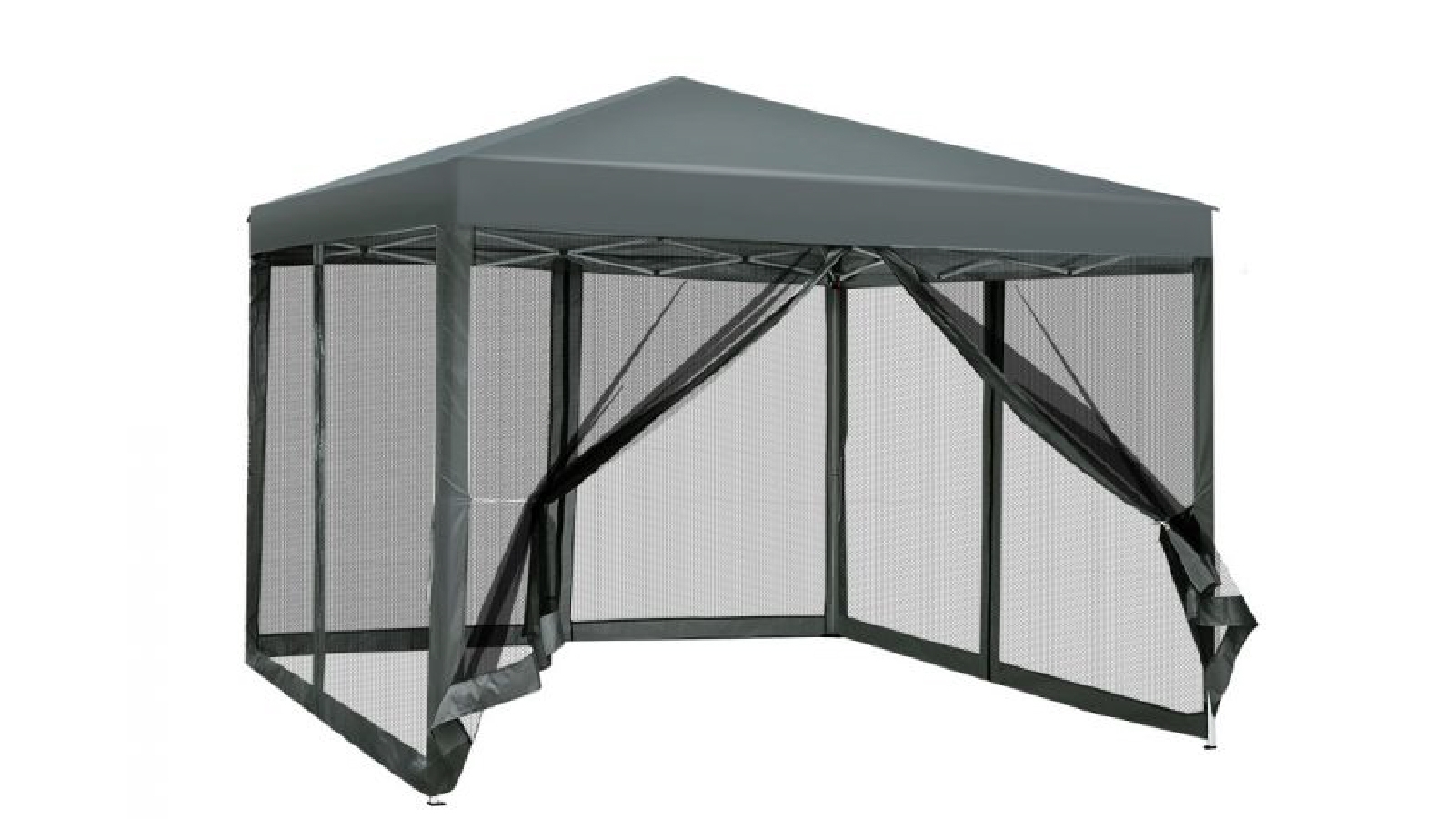Instahut 3x3m Mesh Gazebo Pop Up Marquee - Grey