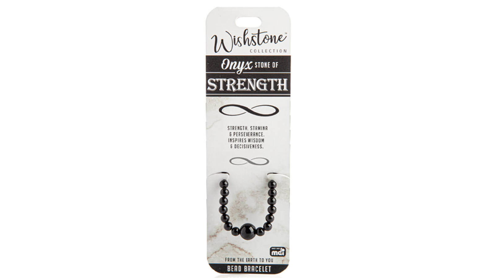LatestBuy Wishstone Collection Onyx Bead Bracelet