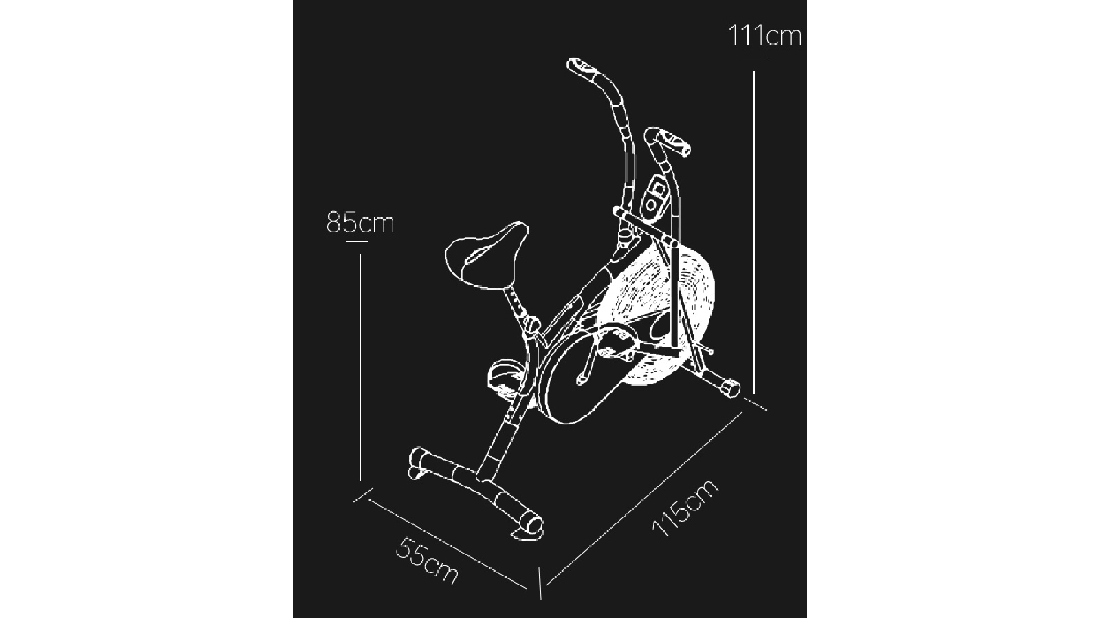 PROFLEX Air Bike Fan Resistance Bicycle Black Pulse Harvey Norman