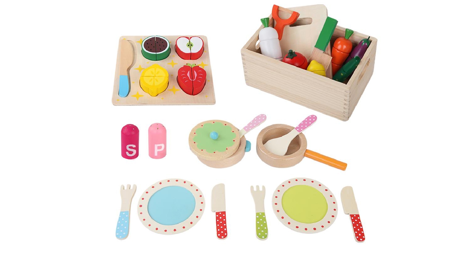 Keezi Kids Pretend Play Kitchen Wooden Toys