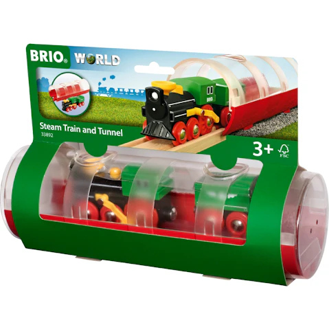 Brio 3-Piece Tunnel & Steam Train