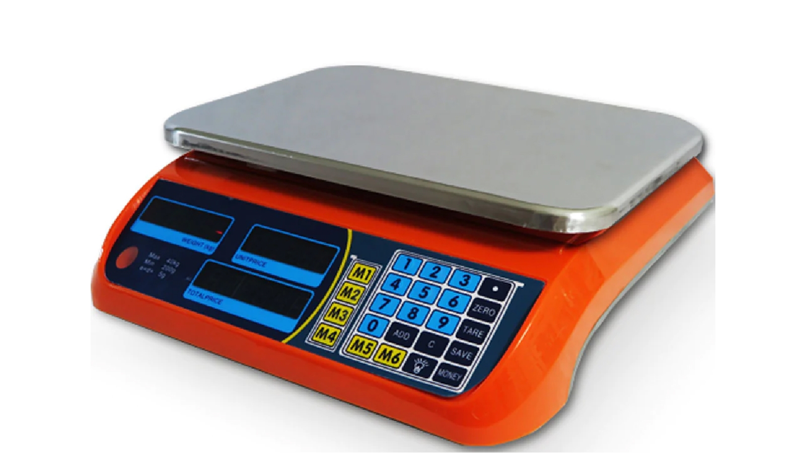 Bargene 40kg Digital Commercial Kitchen Scale Orange Harvey Norman