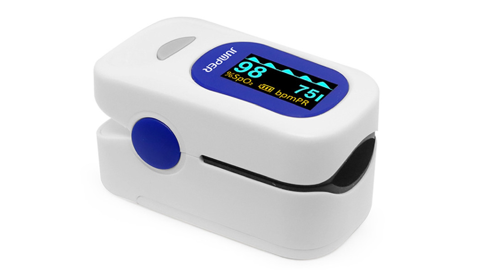 Jumper Finger Pulse Oximeter with Alarm
