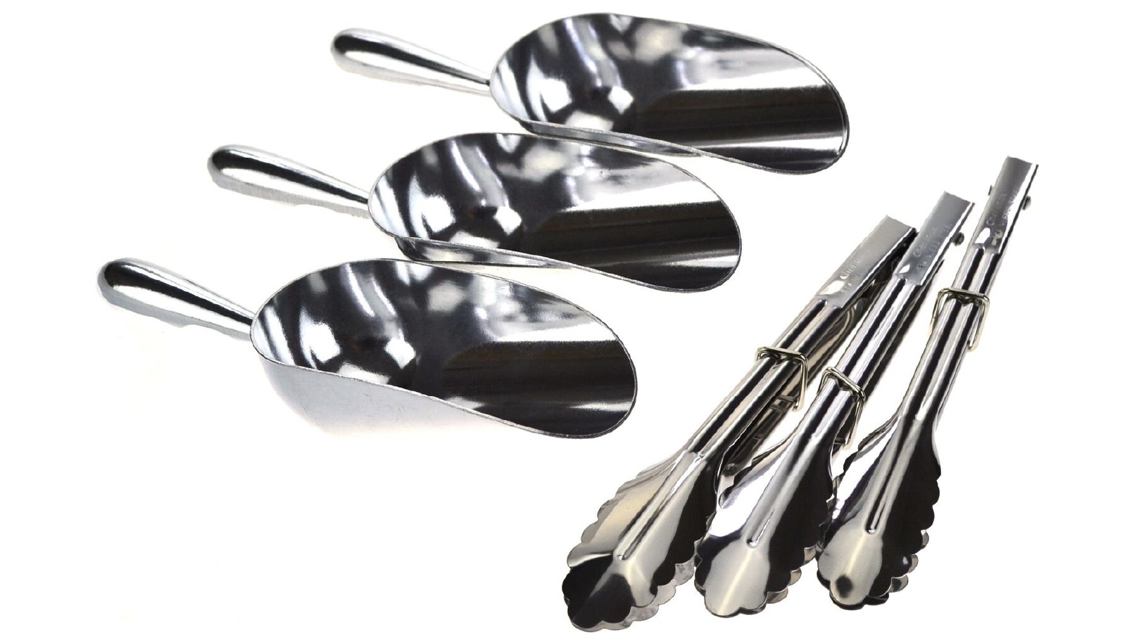 6 Pack Lolly Bar with 3 Tongs and 3 Scoops