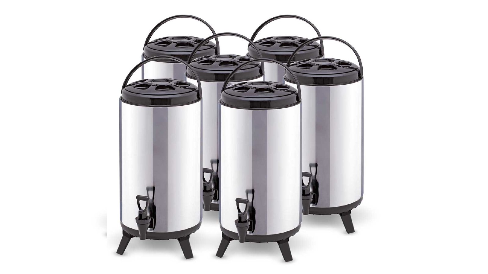SOGA 6x 10L Portable Insulated Cold/Heat Brew Pot With Dispenser