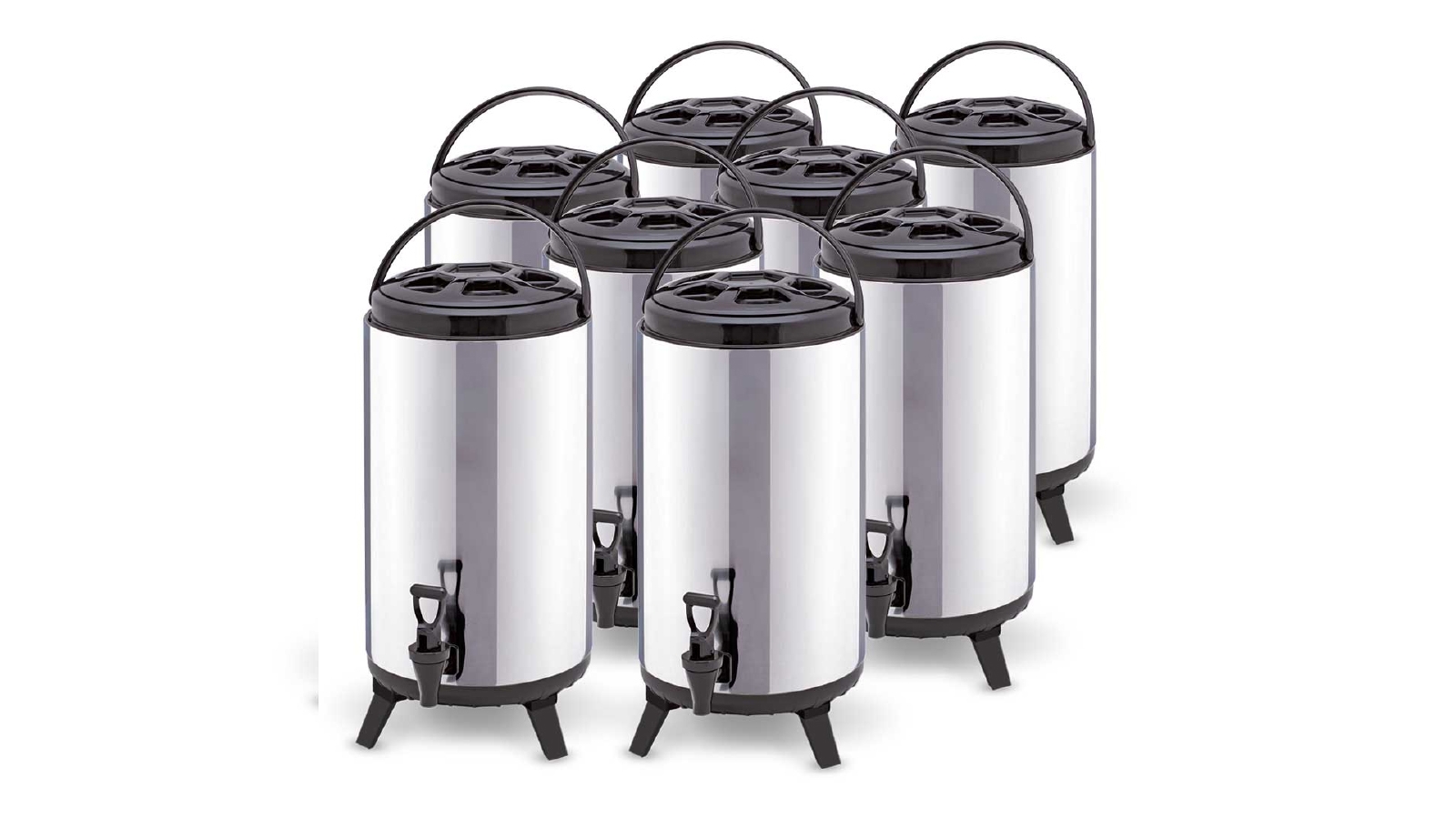 SOGA 8x 10L Portable Insulated Cold/Heat Brew Pot With Dispenser