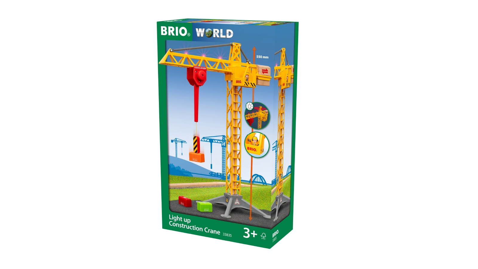 Brio 5-Piece Construction with Lights Crane