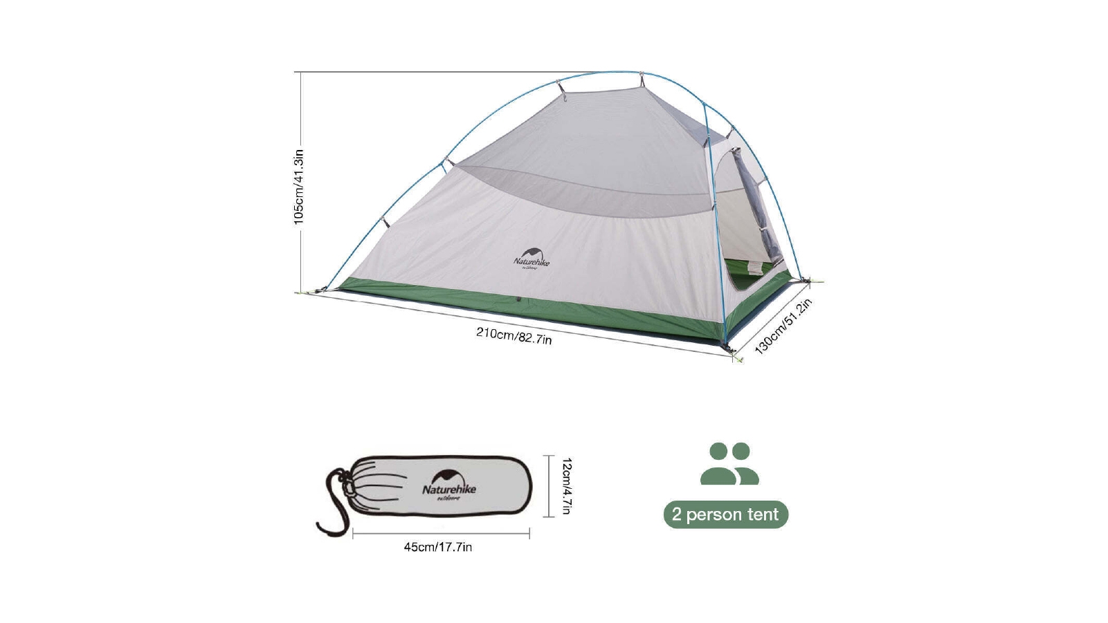 Naturehike Cloud UP2 （Naturehike Cloud-up 2 Person Tent