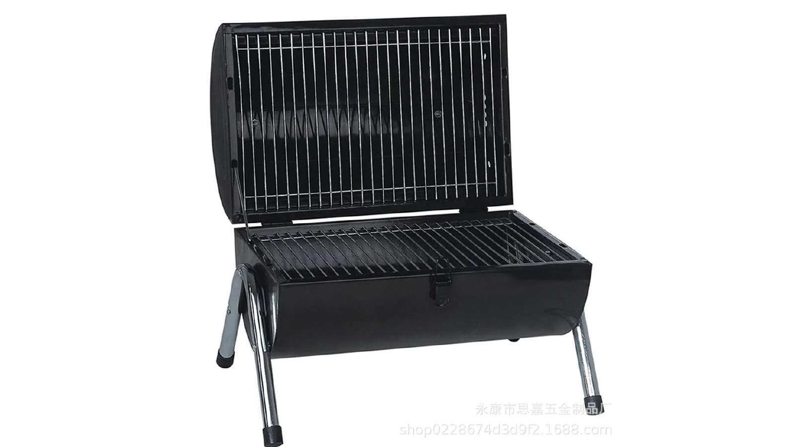 Bargene Stainless Steel Portable Foldable Charcoal BBQ Black Harvey Norman