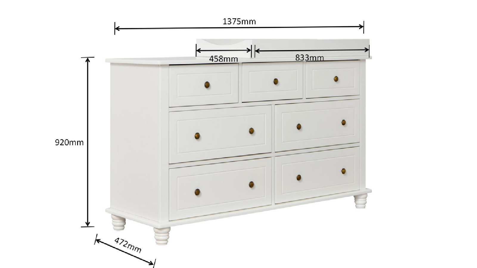 7 drawer change table shop