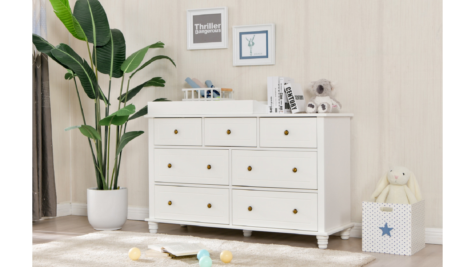 Joy Baby Mia 7 Drawer Chest of Draw with Change Table Harvey Norman