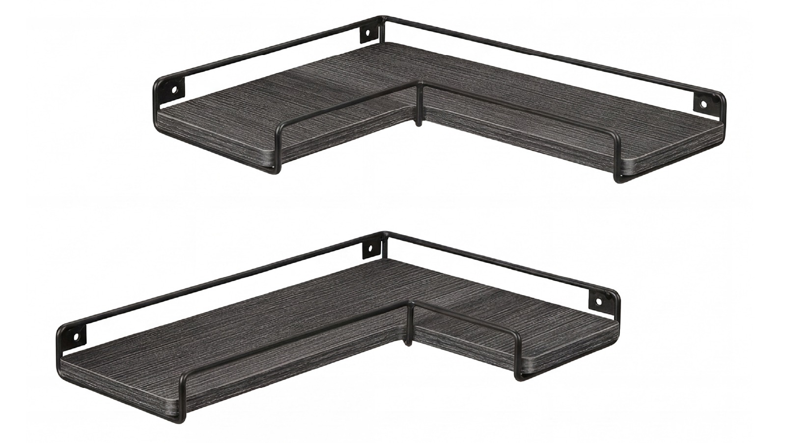 Levede 2 Piece of Corner Floating Shelf - Black