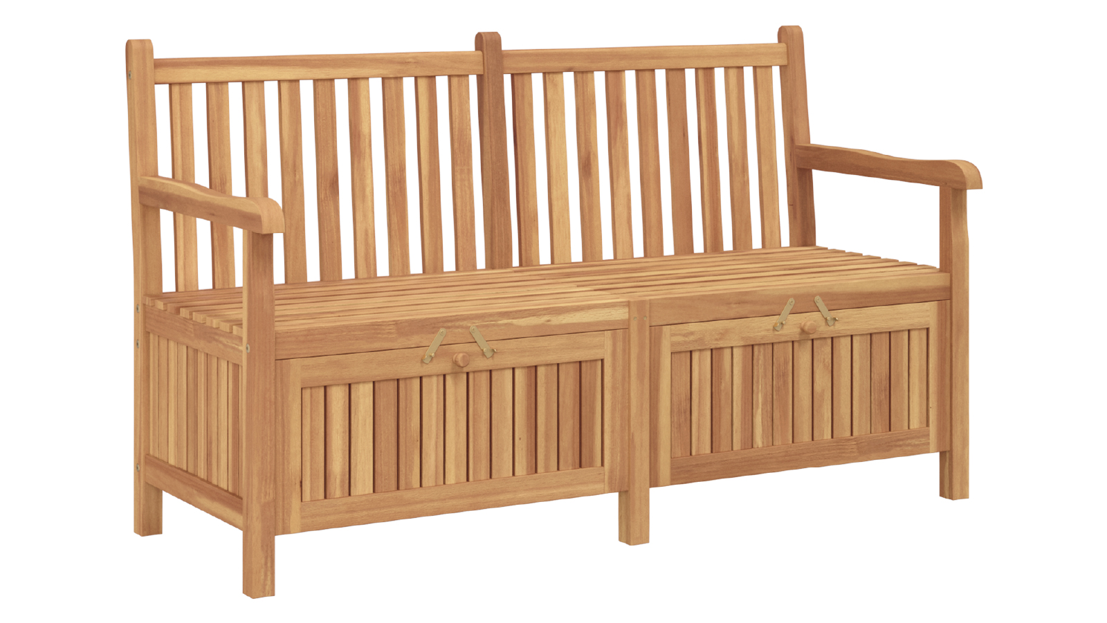 VidaXL 150 x 60 x 90 cm Solid Teak Wood Garden Storage Bench - Brown 