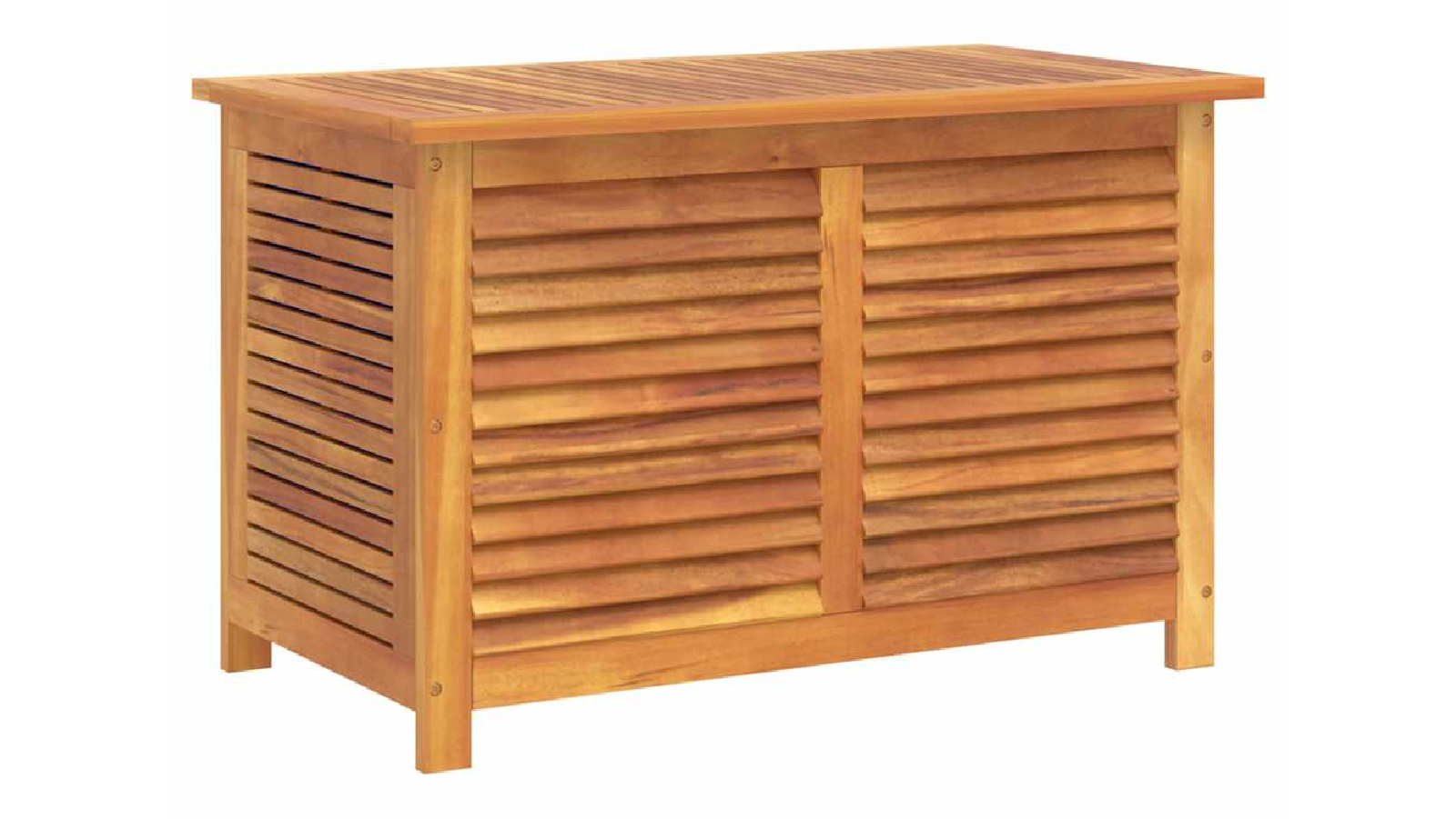 VidaXL Solid Wood Acacia Garden Storage Box with Louver - 90 x 50 x 56cm 