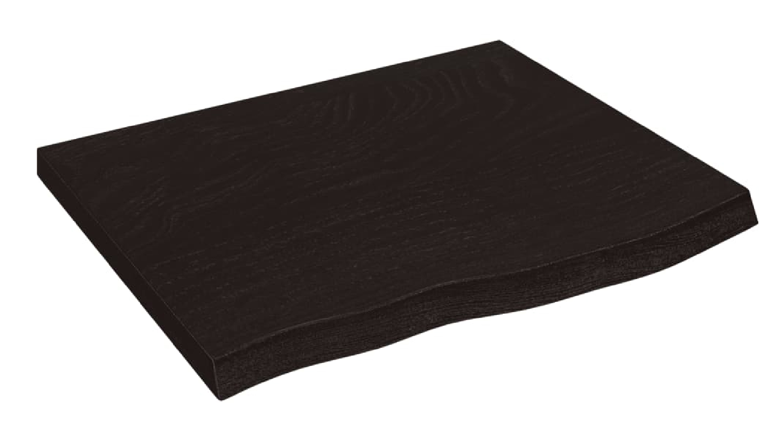 VidaXL 60 x 50 x 4cm Treated Solid Wood Oak Wall Shelf - Dark Brown