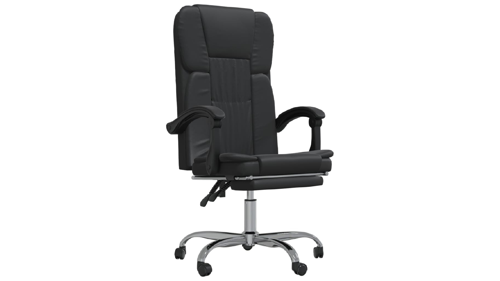 vidaXL Reclining Office Chair Black – Faux Leather
