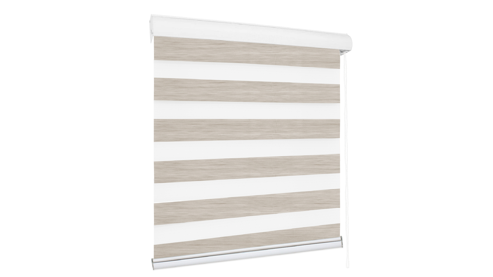 Marlow 150 x 210 Blackout Zebra Roller Blind Curtains Double Window Sunshade - White