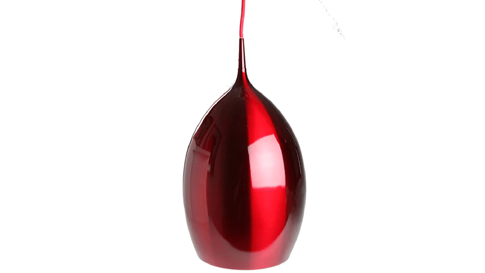 Sylvania Lighting Elena Metal Wine Glass Cord Drop Pendant Light Lamp Reflective Finish - Red