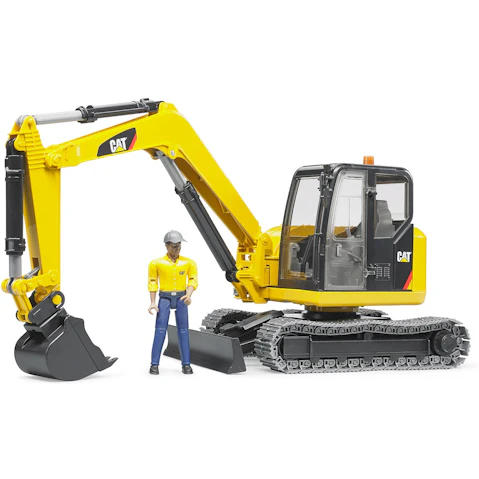 Bruder Construction Cat Mini Excavator With Worker