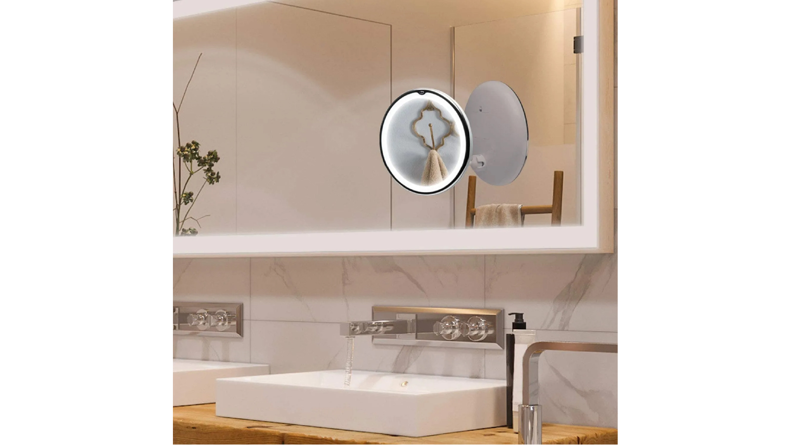 Miroir Grossissant 7x FANTASY - Miroir De Maquillage Portable Avec Ventouses