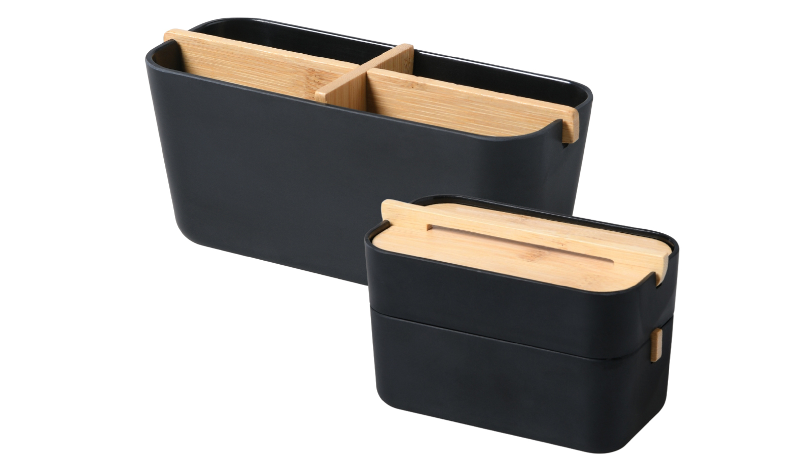 Takara 2 Piece Vanity Storage Set - Black