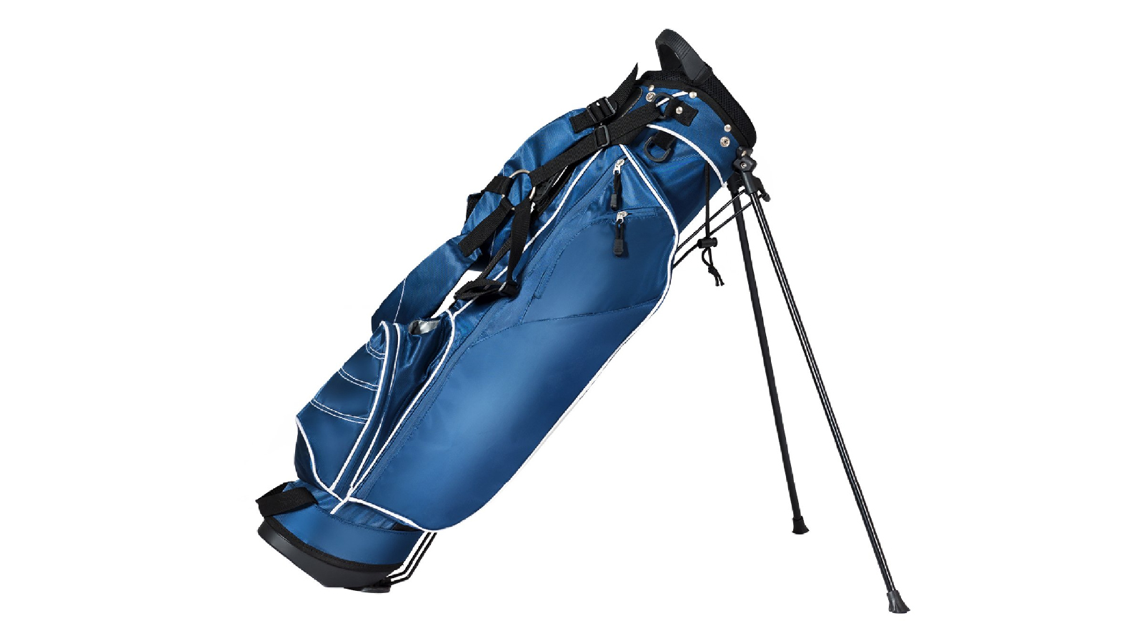 Costway 4-Way Divider Golf Cart Carry Bag with Insulated Pocket Iron Bracket Leg - Blue