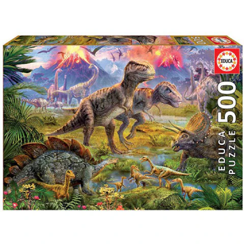 Educa 500 Piece Puzzle Collection - Dino Gathering