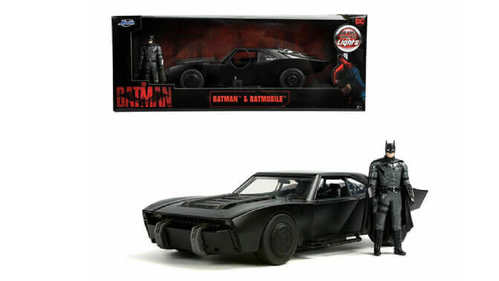 Batmobile with Batman 1:18 Scale Hollywood Ride with Light