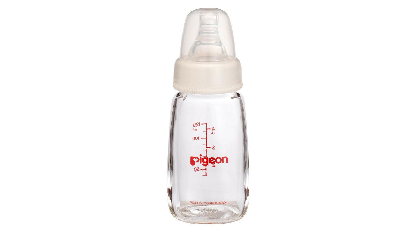 Pigeon Slim Neck Peristaltic Glass Bottle - 120ml