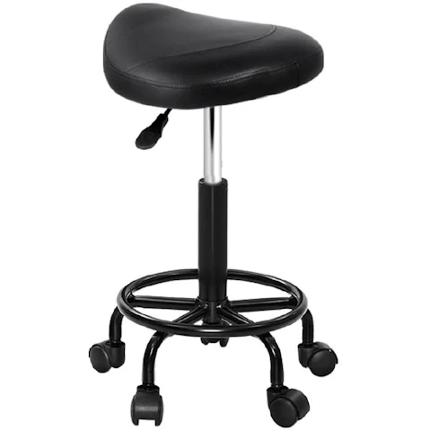 Artiss Gas Lift Salon Swivel Stool - Black