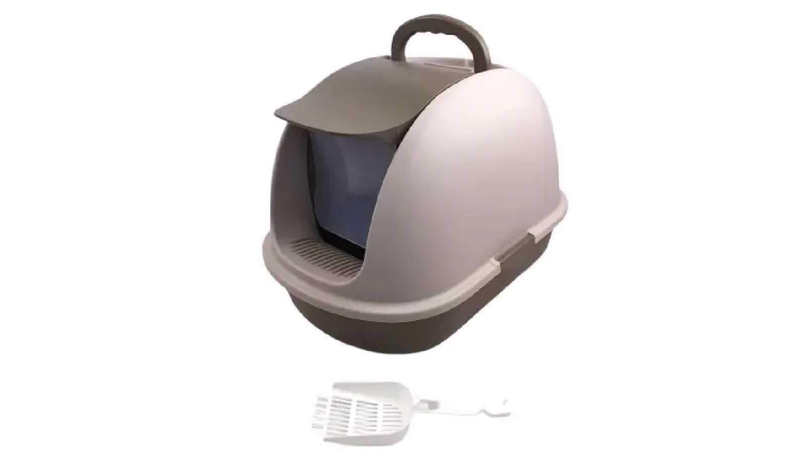 YES4PETS Extra Large Portable Hooded Cat Toilet Litter Box Tray House with Charcoal Filter and Scoop - Brown