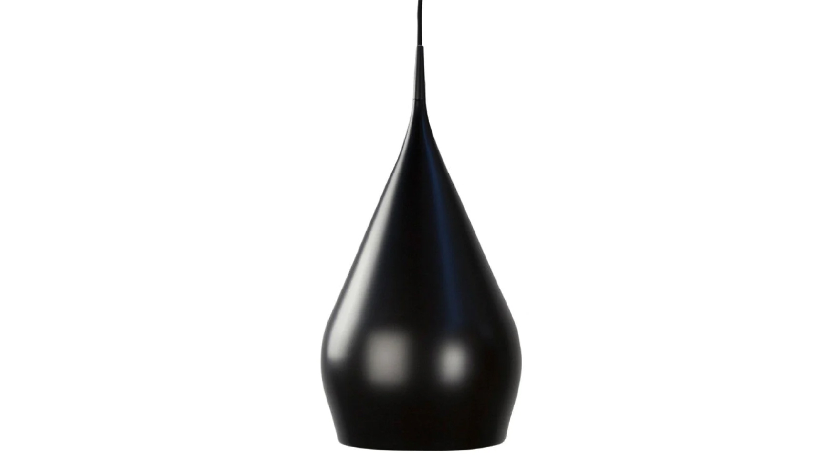 Sylvania Lighting Erissa Modern Classic Sleek Contour Wine Glass Metal Pendant Light Lamp - Matte Black