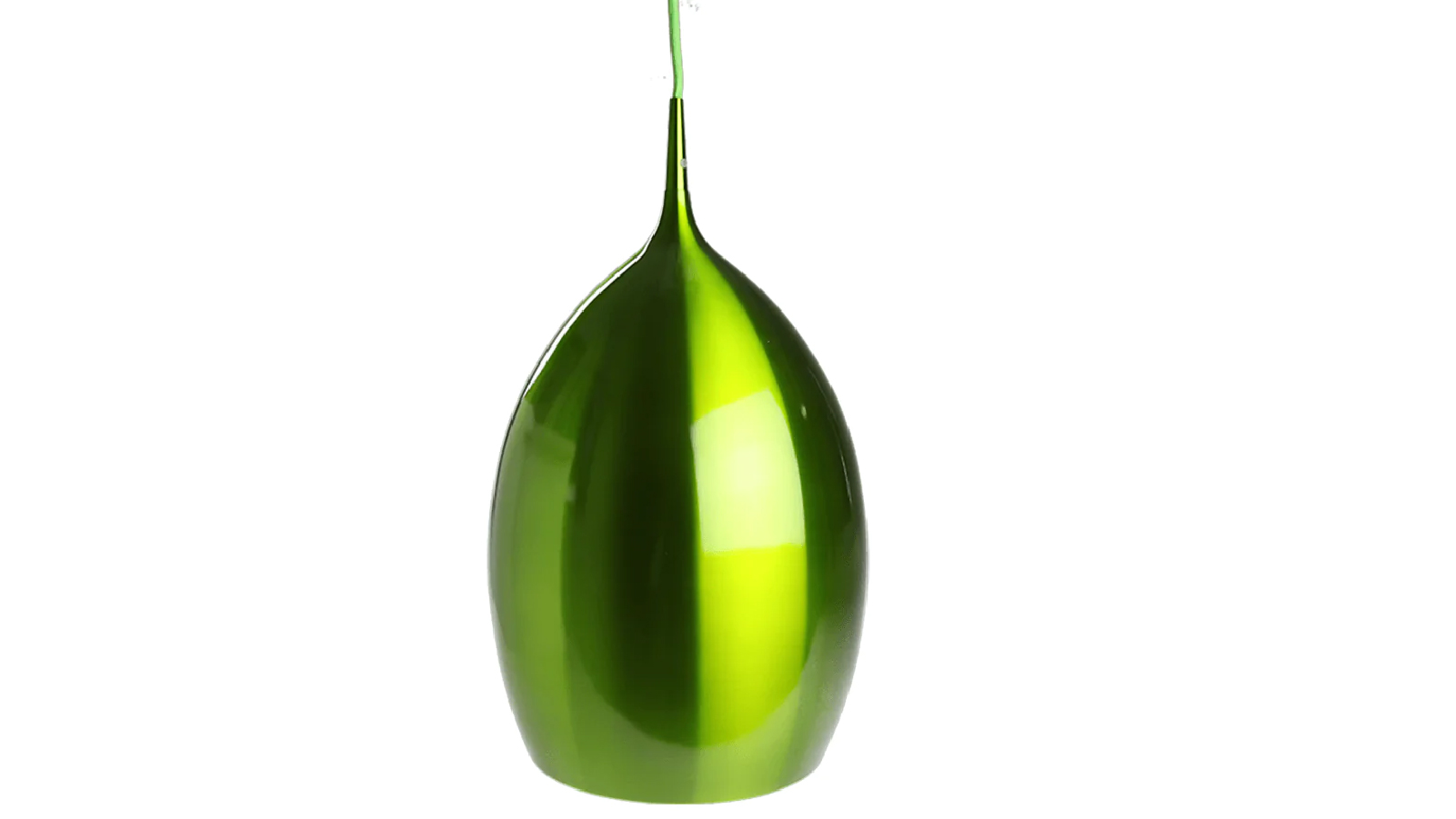 Sylvania Lighting Elena Metal Wine Glass Cord Drop Pendant Light Lamp Reflective Finish - Green