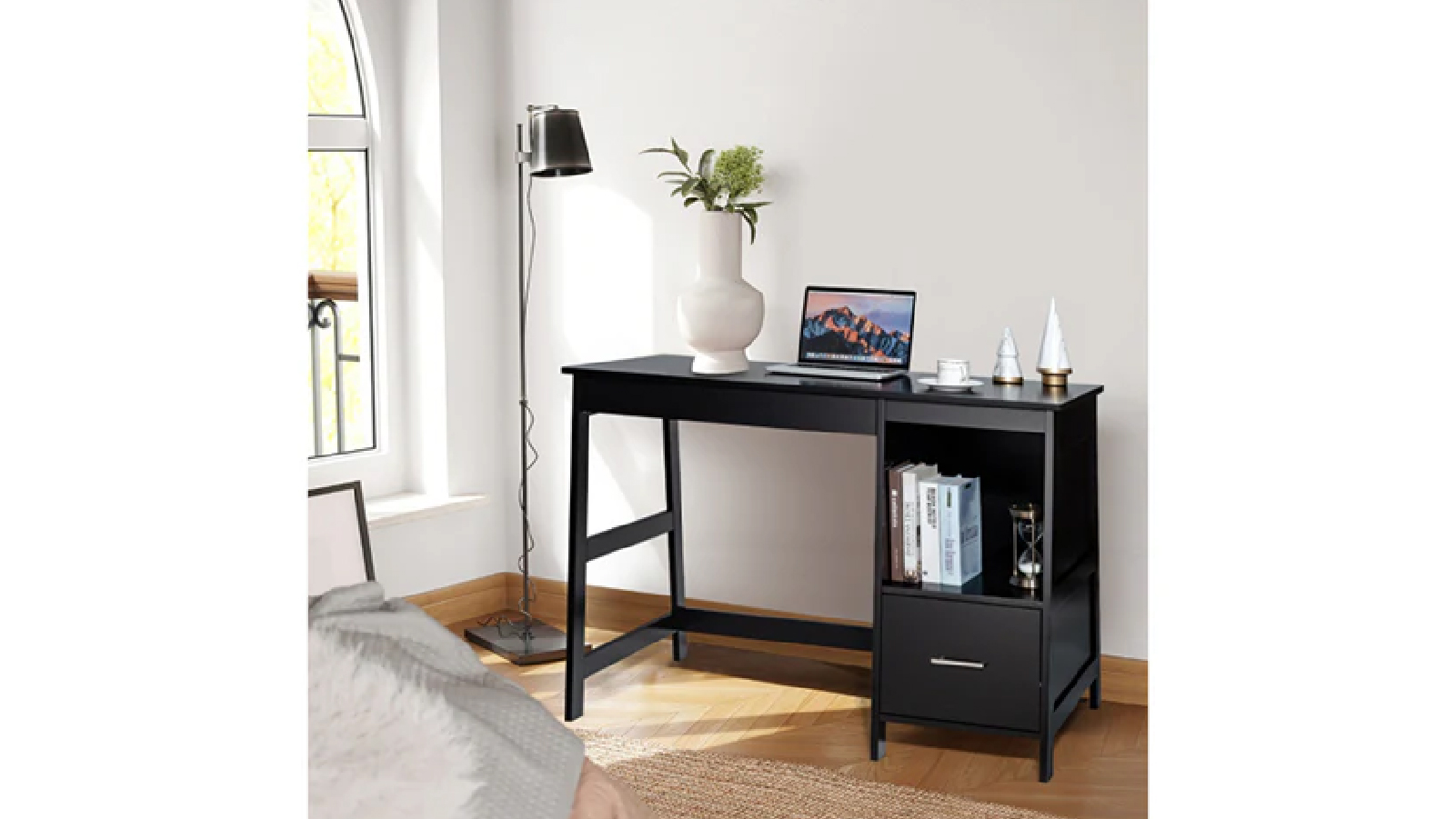 SW Computer Laptop Workstation Drawers Shelf with Spacious Room for ...