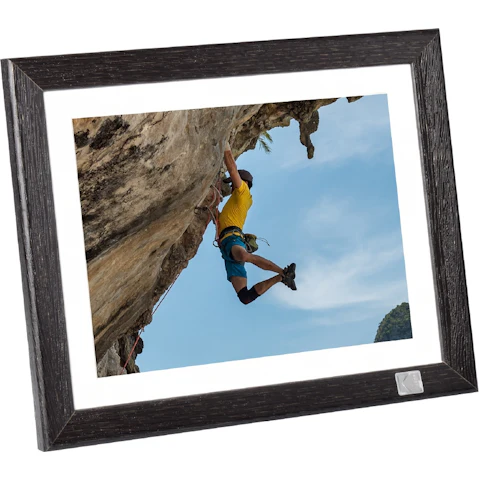 Kodak HDPF-978 9.7 Inch WiFi-Enabled Digital Photo Frame, Touchscreen with 2K Resolution, 32GB Internal Memory and Adjustable Stand - Rustic Black Wood