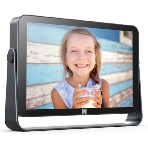 Kodak RWF-109 10 Inch Wi-Fi Rechargeable Digital Photo Frame with 32GB Internal Memory and Touch Screen IPS Display - Carbon Black