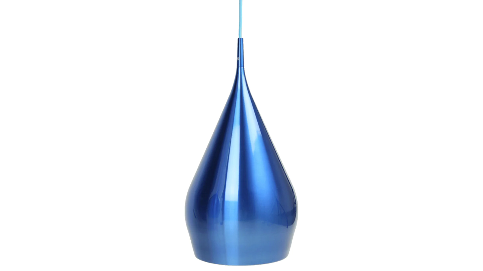 Sylvania Lighting Erissa Modern Classic Sleek Contour Wine Glass Metal Pendant Light Lamp - Blue