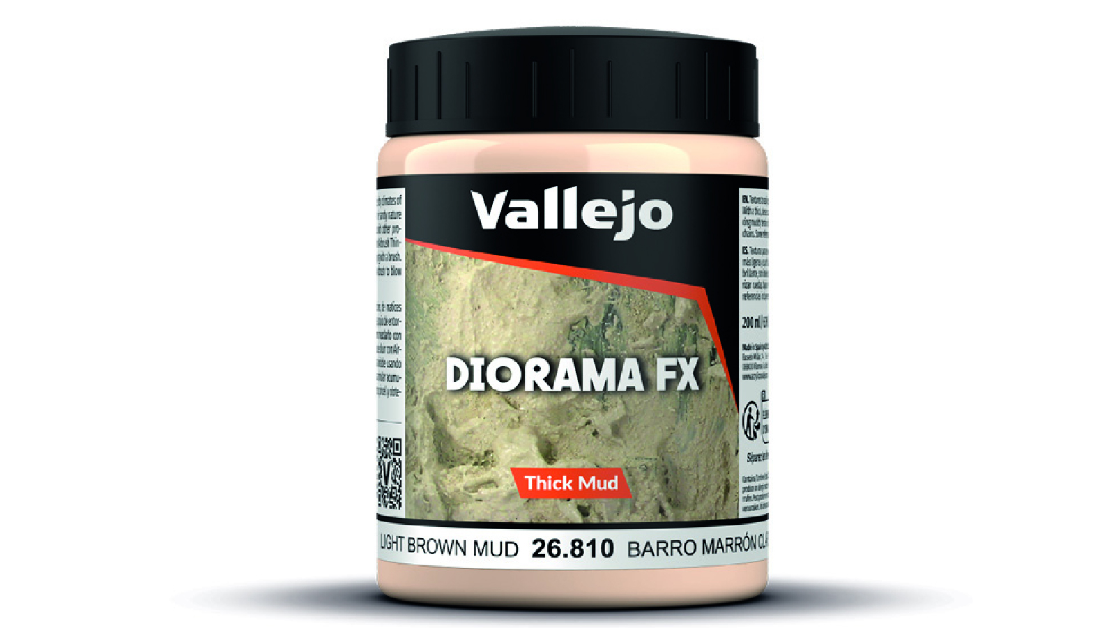 Vallejo 200ml Diorama Thick Mud Effects - Light Brown | Harvey Norman