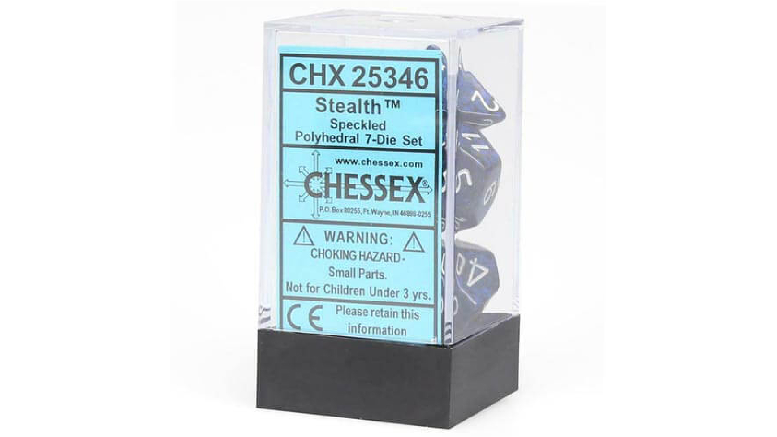 Chessex Stealth Speckled Polyhedral 7 Die Set