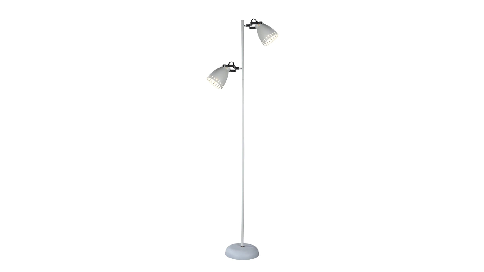 Luminea Rosie 2-Lights Moderm Rustic Metal Floor Lamp Light - White