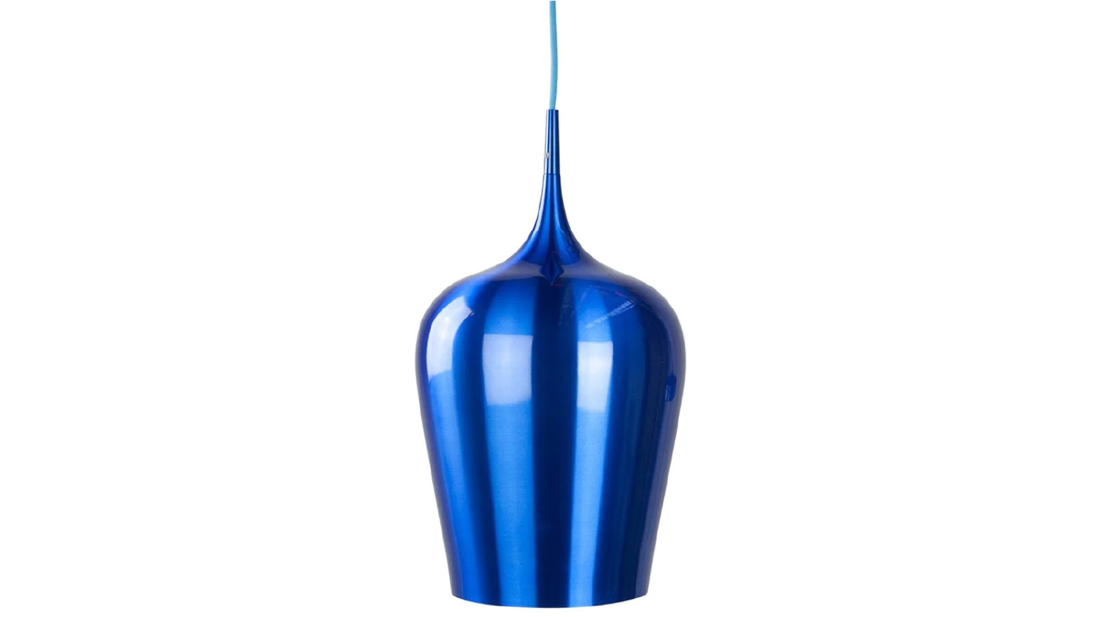 Sylvania Lighting Ernani Metal Wine Glass Cord Drop Pendant Light Lamp High Gloss Finish - Blue